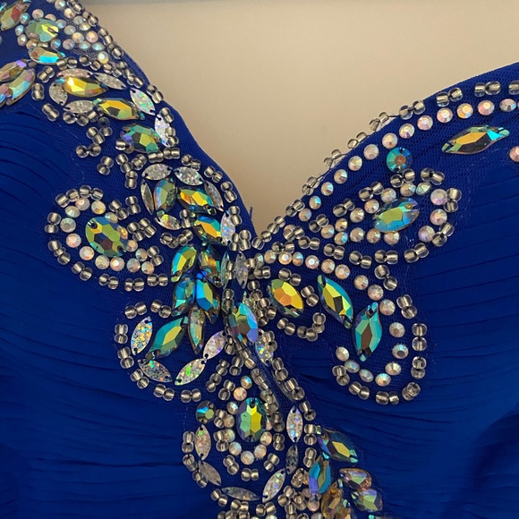 Studio 17 Royal Blue One Shoulder Dress size 8 - Picture 5 of 13